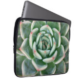 Grünes Rot gespitzter Succulent Laptopschutzhülle (Vorne Rechts)
