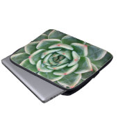 Grünes Rot gespitzter Succulent Laptopschutzhülle (Vorne Knopf)