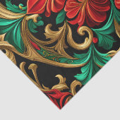 Grünes rotes Dekorationspapier Seidenpapier (Detail)