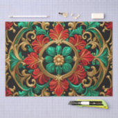 Grünes rotes Dekorationspapier Seidenpapier (Handwerk)