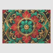 Grünes rotes Dekorationspapier Seidenpapier (Vorderseite)