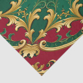 Grünes rotes Dekorationspapier Seidenpapier (Detail)