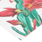 Grünes rotes Kaktusmuster Kurzer Tischläufer (Ecke)