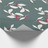 Grünes/Rotes Leaf Weihnachtswrapping-Papier Geschenkpapier (Ecke)