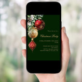 Grünes Rotes Party Einladung