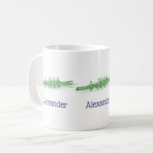 Grünes Rudern Ruderer Crew Team Wassersport Kaffeetasse