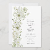 Grünes Rustikales Boho Hochzeitseinladung Einladung (Vorderseite)