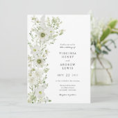 Grünes Rustikales Boho Hochzeitseinladung Einladung (Stehend Vorderseite)
