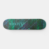 Grünes rustikales Holz Personalisiert Skateboard (Horizontal)