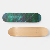 Grünes rustikales Holz Personalisiert Skateboard (Horizontal)
