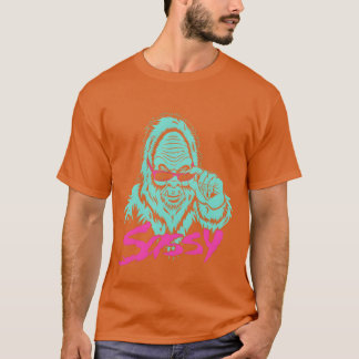 Grünes Sasquatch-Spiel Familien-Vintage T-Shirt