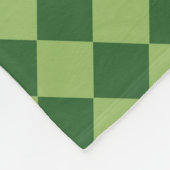 Grünes Schachbrett-Diamantmuster Fleecedecke (Ecke)
