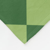 Grünes Schachbrett-Diamantmuster Fleecedecke (Ecke)