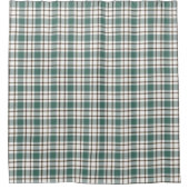 grünes Schachbrettmuster Duschvorhang (Vorderseite)