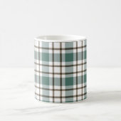 grünes Schachbrettmuster Kaffeetasse (Mittel)