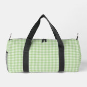 Grünes Schachbrettmuster Klein Duffle Bag (Rückseite)