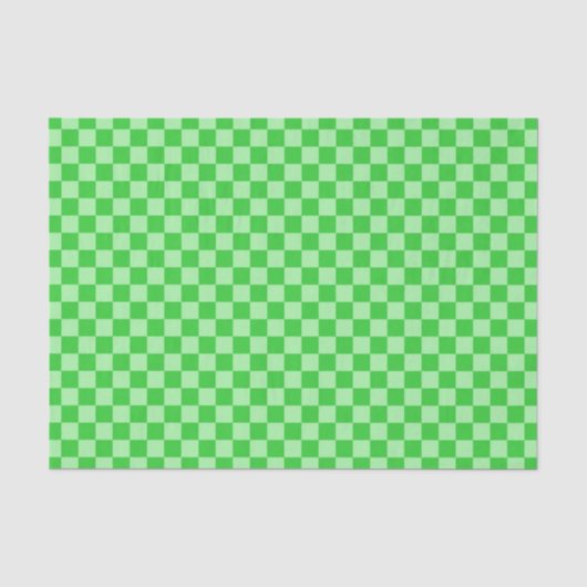 Grünes Schachbrettmuster Seidenpapier (Vorderseite)