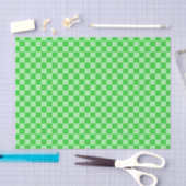 Grünes Schachbrettmuster Seidenpapier (Handwerk)