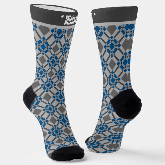 grünes Schachbrettmuster Socken (Gewinkelt)