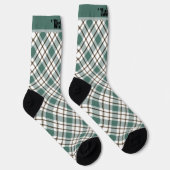 grünes Schachbrettmuster Socken (Rechts)