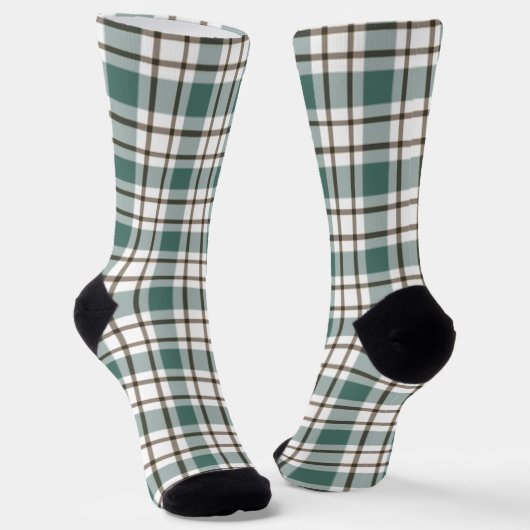 grünes Schachbrettmuster Socken (Gewinkelt)