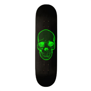 Grünes Schädel-Grafik-Skateboard für Jungen u. Skateboard