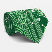grünes Schaltungsbrettcomputermuster Krawatte (Gerollt)