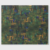 Grünes Schimmer-Packpapier Geschenkpapier (Flach)