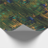 Grünes Schimmer-Packpapier Geschenkpapier (Ecke)