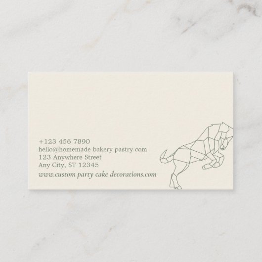 Grünes Schlachttier Lowpolypferd Bauer Visitenkarte (Rückseite)