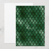 Grünes Schlangenmuster Dankeskarte (Vorne/Hinten)
