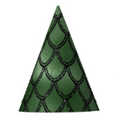Grünes Schlangenmuster Partyhütchen (Vorderseite)