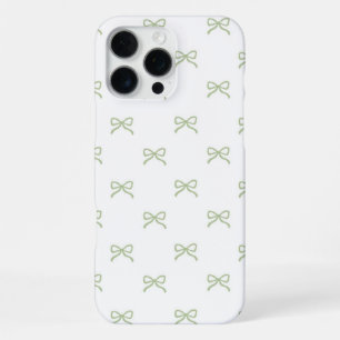 Grünes Schleifenmuster Coquette Mädchen Frühling S iPhone 16 Pro Max Hülle
