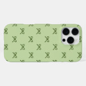 Grünes Schleifenmuster Coquette Mädchenhaft Frühli iPhone Hülle (Rückseite (Horizontal))
