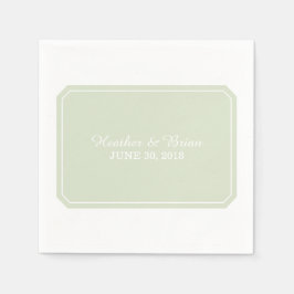 Grünes, schlicht elegantes Papier Napkins Serviette