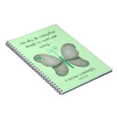 Grünes Schmetterlings-Notizbuch Notizblock (Rechte Seite)