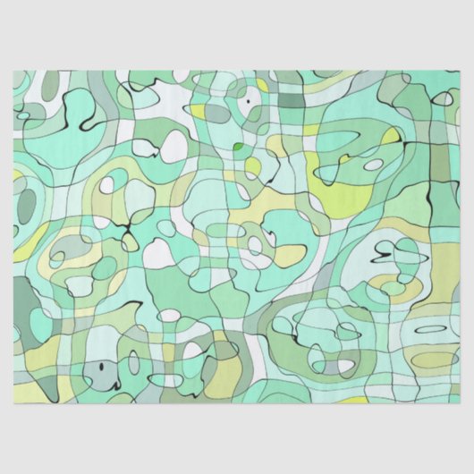 Grünes Schnürpapier Seidenpapier (Vorderseite)