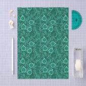Grünes schönes Feigenfruchtmuster Seidenpapier (Handwerk)
