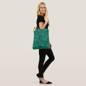 Grünes schönes Feigenfruchtmuster Tasche (Am Model)