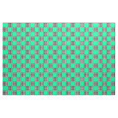Grünes Schwarz-weißes Harlequin Square Form Textil Stoff (Yard (91,4 cm))