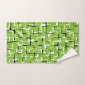 Grünes Schwarz-weißes modernes Muster Badhandtuch Set (Handtuch)