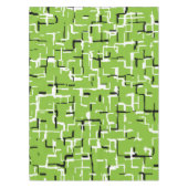 Grünes Schwarz-weißes modernes Muster Tischdecke (Vorderseite)