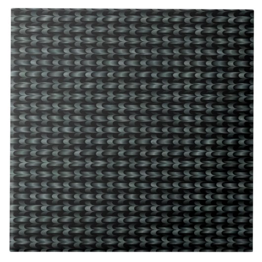 Grünes schwarzes abstraktes Webmuster Fliese (Vorderseite)
