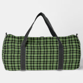 Grünes schwarzes Karomuster groß Duffle Bag (Vorderseite)