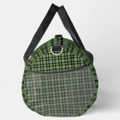 Grünes schwarzes Karomuster groß Duffle Bag (Rechts)