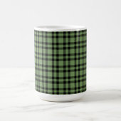 Grünes schwarzes Karomuster Kaffeetasse (Mittel)