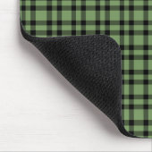 Grünes schwarzes Karomuster Mousepad (Ecke)