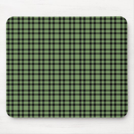 Grünes schwarzes Karomuster Mousepad (Vorne)