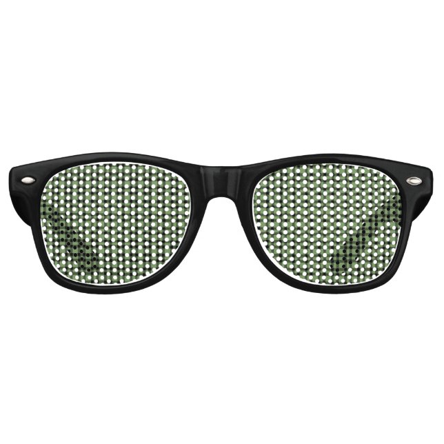 Grünes schwarzes Karomuster Partybrille (Vorderseite)