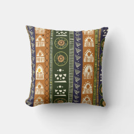 Grünes, schwarzes Kissen